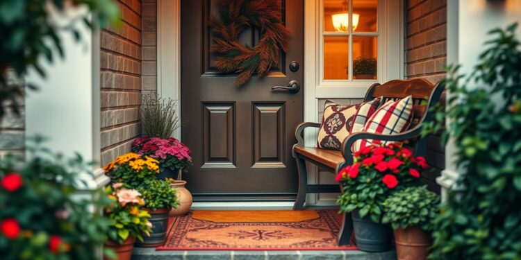 hauseingang deko vor der haustür